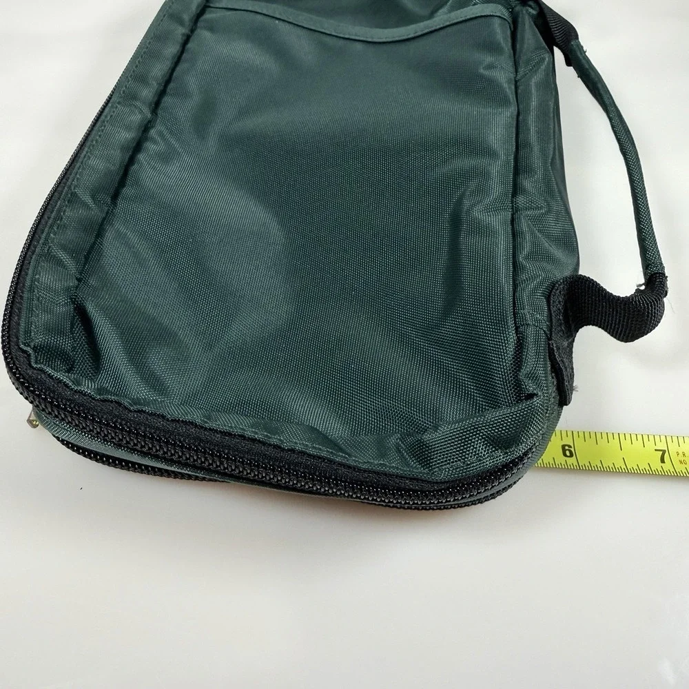 LL Bean Wallet Travel Organizer Cards Money ID Holder Wristlet Dark Green